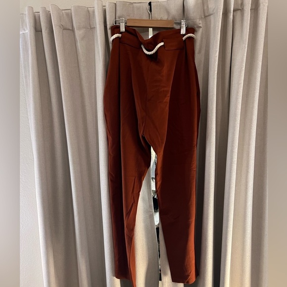 New Downeast Vespera Rust Drawstring Ponte Paper Bag Pants L - Picture 3 of 3